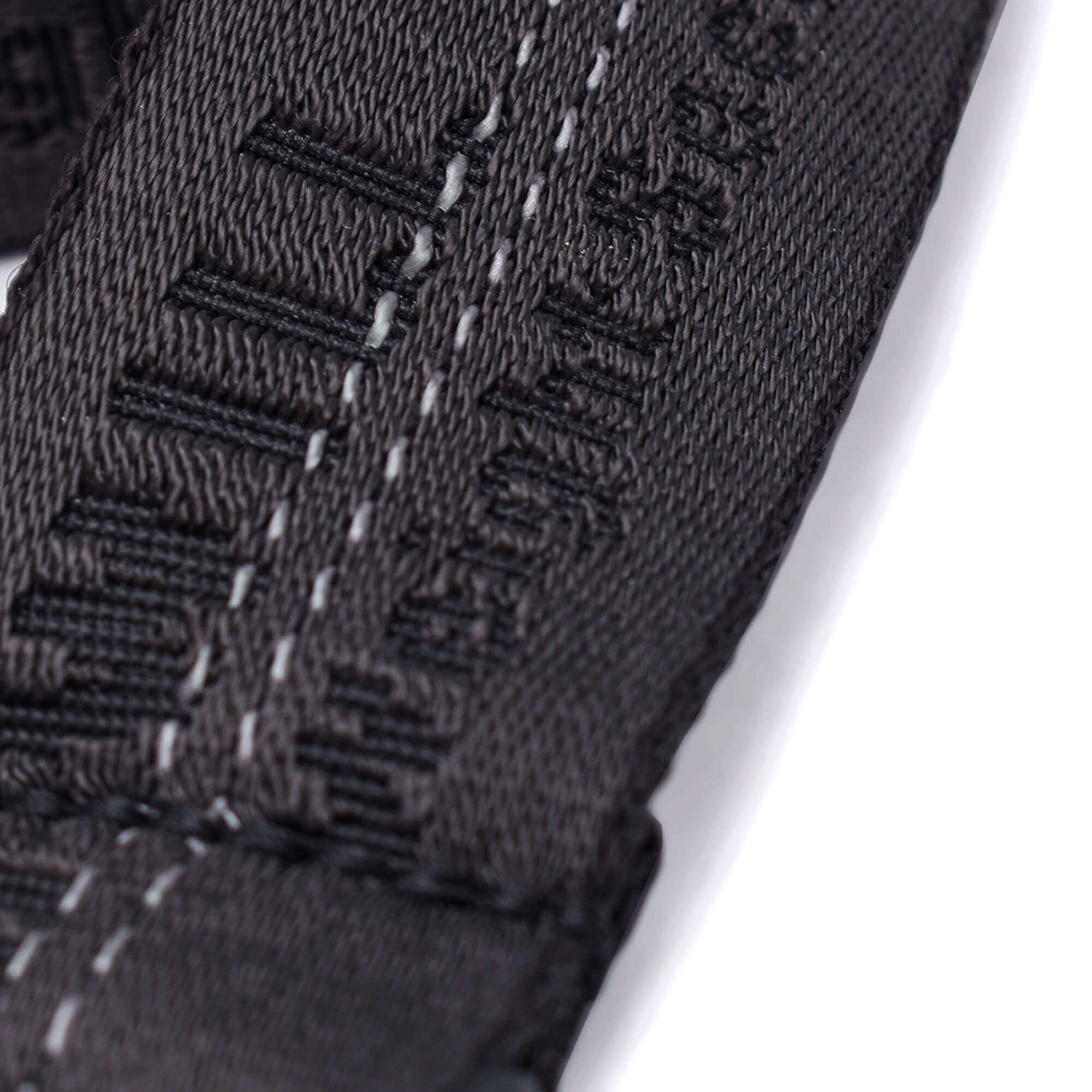 Off White - Black Canvas Jacquard Logo Industrial Belt